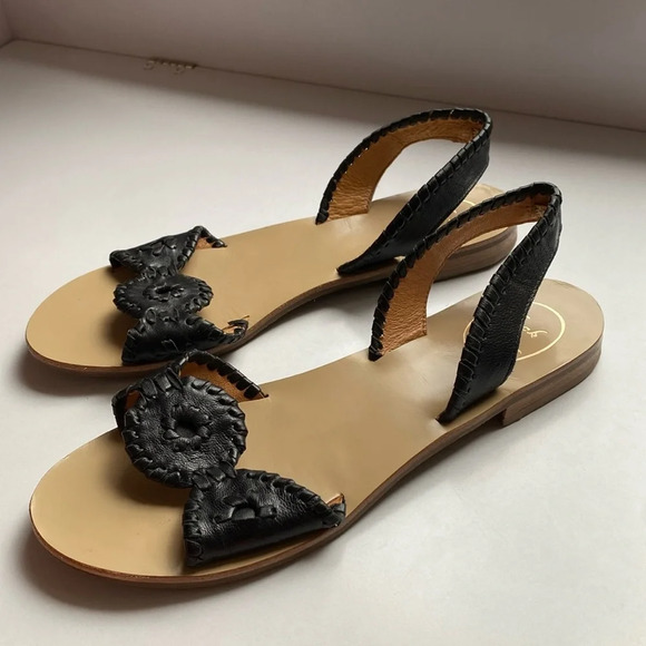 Jack‎ Rogers Liliana Slingback Sandals in Black Size 7.5 M - Picture 2 of 8